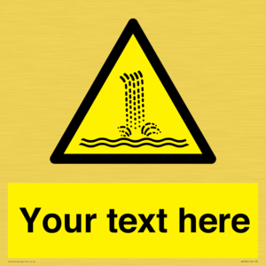 Custom warning artificial waterfall